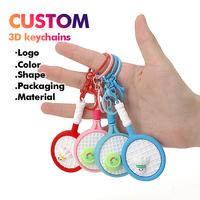 Porte-clés 3D sportif en alliage de zinc avec impression numérique, pendentif créatif en silicone personnalisé pour club d'athlètes, respectueux de l'environnement, MOQ 3000 pièces