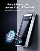Macchina per Controllo Accessi e Rilevamento Presenze Multi-Biometrica (Facciale/Palmo/Impronta Digitale) con Sistema Operativo Linux, Display Touchscreen e Archiviazione Cloud