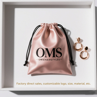 Perruques en soie de luxe personnalisées sacs à poussière d'emballage sac cadeau de qualité avec cordon pour bijoux cosmétiques lingerie sacs à main pochette en satin pour cheveux