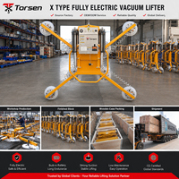 Pengangkat Vakum Tipe X Listrik Penuh 400-1200kg Pengangkat Kaca dengan Cangkir Hisap Vakum Peralatan Pengangkat dengan Remote Control
