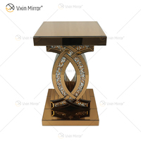 Offre Spéciale approvisionnement d'usine WXF-134 BRUN Côté table moderne diamant Prêt À expédier miroir côté table