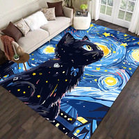 Tapis à Illusion Optique 3D Cartoon - Tapis de Salon Antidérapant et Durable, Tapis de Canapé Facile à Nettoyer pour Chambre, Bureau