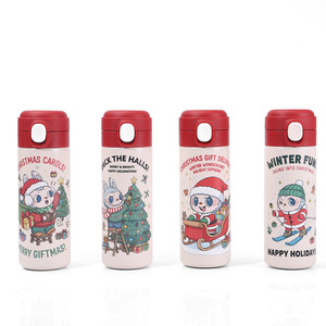 Christmas Cartoon Insulated Water <b>Bottle</b> 304 Stainless Steel Vacuum Cup Portable Outdoor Student Drinking Cup - Product Image 2