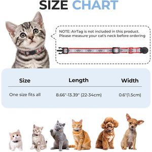 ปลอกคอแมวแบบสะท้อนแสงสีแดง ไนลอน ปรับขนาดได้ พร้อมกระดิ่ง ขนาดเล็ก - Product Image 6