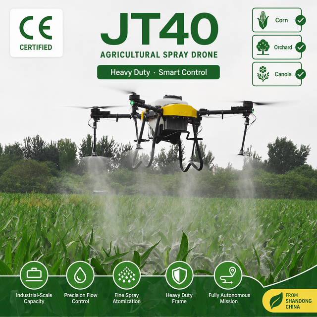 Joyance High Capacity Agriculture Drone Wide Coverage Hopper Integrated Crop Protection Tea Plantation for Field Mapping