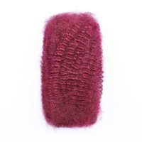 Dejavu Prezzo di Fabbrica Capelli Brasiliani Remy Afro Kinky Ricci Sfusi 100% Umani per Intrecciare Fasci di Capelli Vergini Rosso Borgogna 30-100g