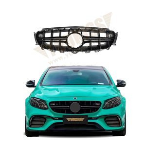 <span class=keywords><strong>YOUKISS</strong></span> 2016-2020 Mise à niveau de la calandre Benz Classe E W213 1:1 Noir/Argent Select Medium Net en matériau ABS durable pour E63 AMG - Product Image 1