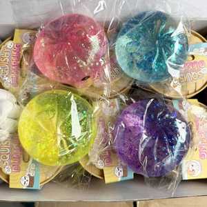 Boules anti-stress géantes en forme de dumpling, jouet sensoriel fidget, soulagement du stress, à pincer et à presser, en TPR, Taba Maltose, avec paillettes, en forme de dumplings - Product Image 5