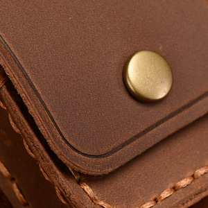 <strong>Crazy</strong> Horse Genuine Leather Case for Apple AirPods Pro Vintage Style Open Closure Wireless <strong>Earphone</strong> Cover - Product Image 4