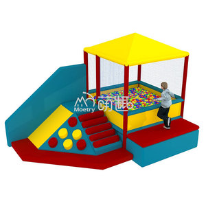 Moetry Mini aire de jeux intérieure pour enfants Équipement de jeu souple Bassin <span class=keywords><strong>à</strong></span> <span class=keywords><strong>balles</strong></span> avec grimpeur <span class=keywords><strong>d</strong></span>'<span class=keywords><strong>angle</strong></span> pour la maternelle et les tout-petits - Product Image 2