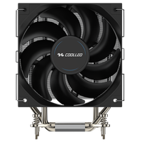 COOLLEO A61AMD untuk AM4/AM5 Desktop Heatsink 6 Heat Pipes CPU Air Cooler Fluid Bearing Garansi 3 Tahun TDP Tinggi 240W untuk Komputer