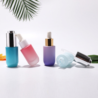 Flacon compte-gouttes en verre de 15 ml, à pression, pour huile essentielle, sérum, cosmétique, emballage personnalisé