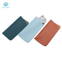 Étuis à lunettes rectangulaires en gros, sacs de rangement portables pour lunettes de soleil, étuis souples en cuir PU pour lunettes