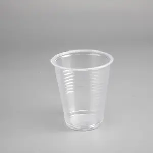 Copo descartável aviador pp 7oz/200ml, copo plástico sem tampa para bebidas de água do ar, suco, leite, chá, bebidas quentes