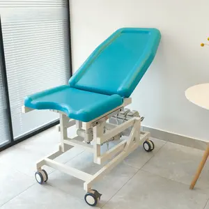Lit de livraison obstétrique électrique de couleur verte, chaise de table gynécologique médicale, lit de naissance, lit de maternité