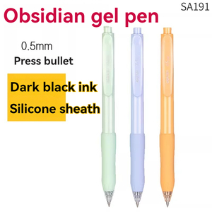 Deli SA191 Obsidian Druckgel-Stift Orange-Blaue Tinte 2 Farben Glattes Schreiben Silikonhülle Komfortabler Griff 0,5 mm Kugelschreiber Hochwertig - Product Image 2