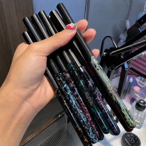 Ensemble de 10 pinceaux à ongles personnalisés avec logo, poils synthétiques en nylon, manche en bois durable, outil de manucure pour le dessin et la peinture, pour salon - Product Image 3