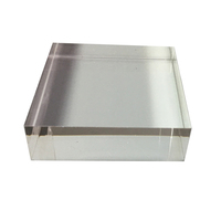 Taille personnalisée Acrylique Fossiles Lucite Plexiglas Affichage Bloc Avec Bord Biseauté Pour Exposition