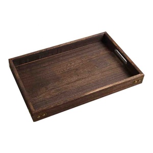 Stile giapponese antico a un solo livello in legno pane vassoio di spezie rettangolare di bambù gioielli di stoccaggio <span class=keywords><strong>Display</strong></span> intagliato lacca - Product Image 6