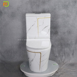 В европейском стиле напольный унитаз из керамического мрамора - Product Image 4