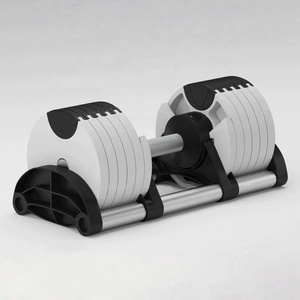 Space Saving Adjustable Steel <b>Dumbbell</b> Set for Home Gym Body Building Arms Strength Training Equipment - Product Image 4