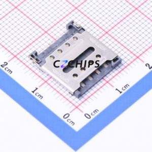 K-DYX-005 SIM Card Connector SMD Connector Flip Cover Type Micro SIM Card 1.5mm - Product Image 1