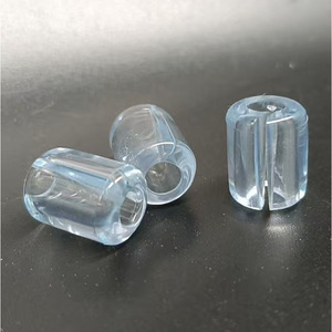 Perles transparentes rondes à pied ouvert, antidérapantes, de type crochet, pour accessoires de fixation de supports de rangement en plastique - Product Image 3