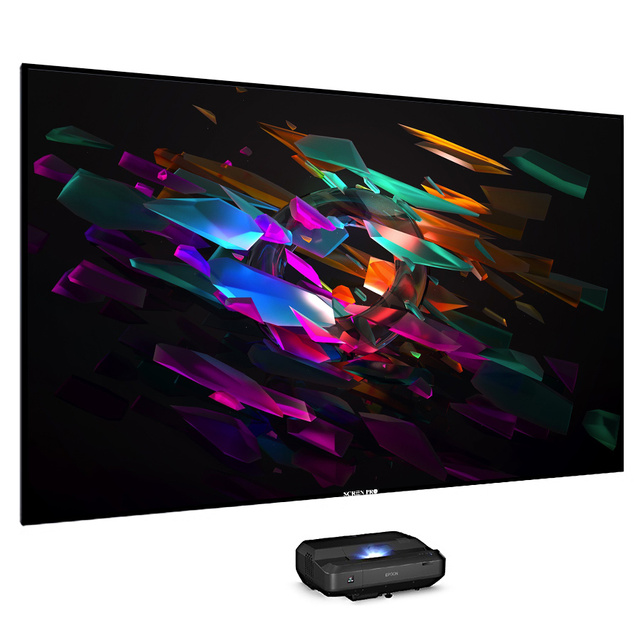 Factory Price 100 Inch UST ALR Fixed Frame Projector Screen 4K HD Home Theater Short Throw Projection Screen