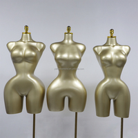 Maniquí Femenino Curvy BBL de Fibra de Vidrio, Modelo Brasileño con Glúteos Grandes, Dorado Mate, Medio Cuerpo Superior con Soporte, para Adultos, de Guangzhou