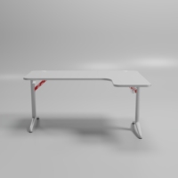 Table de jeu ergonomique en forme de L avec éclairage latéral, grand bureau d'ordinateur d'angle