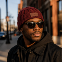 Bonnets en laine tricotés de luxe personnalisés avec logo, style décontracté, noirs côtelés, pour hommes, streetwear d'hiver, bonnets de pêcheur en cachemire
