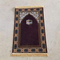 Tapis à pompons en velours diamanté, épais, pour salon, tapis de prière, tapis de sol robuste, moderne et minimaliste