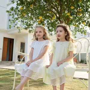 新设计白色儿童裙芭蕾舞女孩舞蹈连衣裙儿童服装女孩公主裙