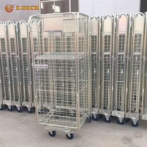 ארבעה צדדי חומר טיפול תעשיית מתכת חוט רשת מאובטח רול כלוב - Product Image 2