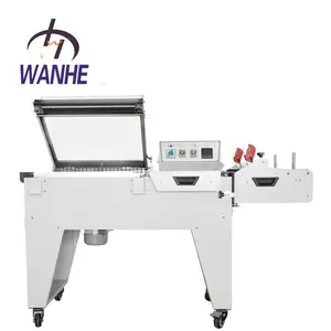 WANHE 2 in 1 열 수축 포장 기계, 플라스틱 필름 수축 포장 기계 상자