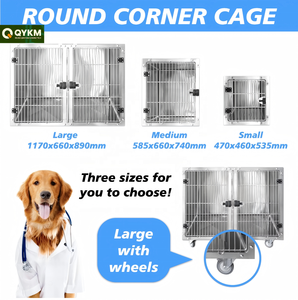 Özelleştirilebilir Modüler Sistem Hayvan Kafesi Geniş Üreme Kafesi Ağır Hizmet Tipi Paslanmaz Çelik Evcil Hayvan Muhafazası Lüks Köpek Kedi Evi - Product Image 3