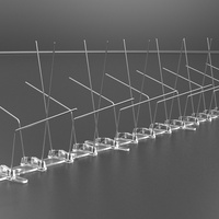 Haierc Pointes anti-oiseaux pour l'extérieur Type W Pointes anti-oiseaux pour pigeons