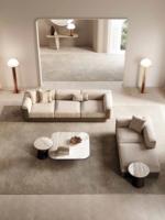 Günstige Großhandels-Moderne Wohnzimmersofas Langlebig Robust für Apartment/Hotel/Villa Stoffpolsterung Schwammfüllung Umweltfreundlich
