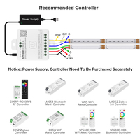 BTF-LIGHTING FCOB 6 Pin RGBCCT RGB Tunable putih 3000K-6000K 12mm DC24V 960 LEDs RA90 fleksibel RGB RGBW COB Led lampu Strip