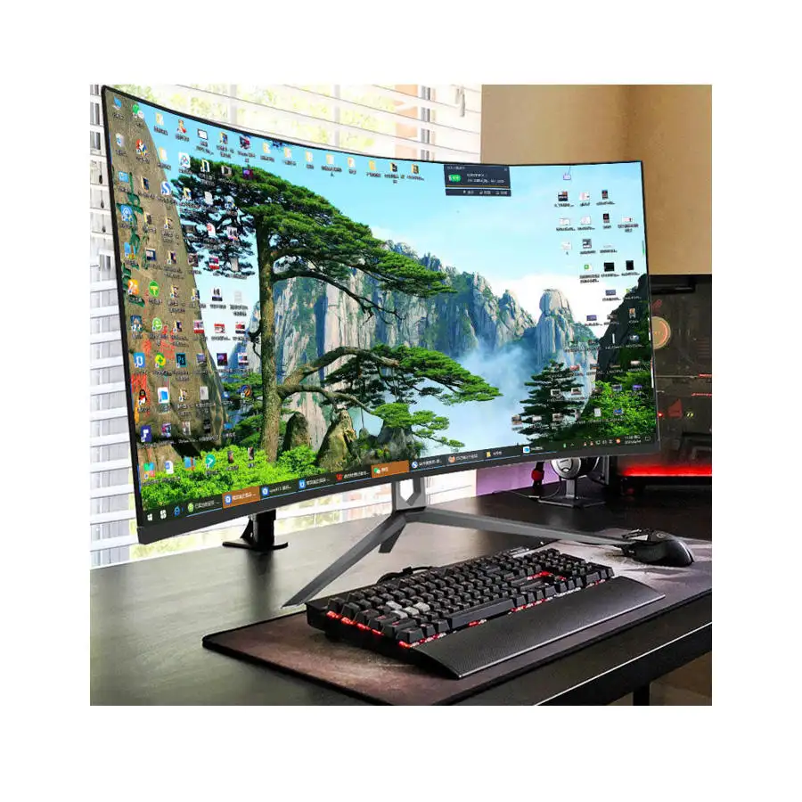 Monitor de jogos 32 Polegadas Qhd 2k Tela Super Larga 144hz Monitor Curvo 4k Monitores LCD de 32 Polegadas Curvo