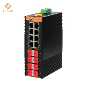 สวิตช์อัจฉริยะ 16 พอร์ต SFP RJ45 Gigabit รองรับ ERPS G.8032 แบบไร้พัดลม จ่ายไฟคู่ ความเร็ว 32Gbps รองรับ QoS VLAN LACP สำหรับเครือข่ายในมหาวิทยาลัย แบบวงแหวน SH LINK รุ่น SH-GML0808-P - Product Image 2