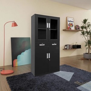 Freestanding Powder Coated Office Furniture Steel File <b>Cabinet</b> Metal Glass Door <b>Locker</b> With Drawers for Bedroom Kitchen Outdoor - Product Image 6