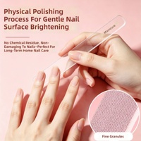 Lime à ongles nano-verre double face transparente pour manucure et polissage – Lot de trois pièces, idéale pour le dropshipping