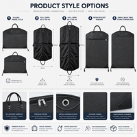 Sac de Voyage Pliable pour Hommes en Nylon Oxford et Cuir PU avec Coutures Contrastées, Ouverture Complète, Service Tout-en-un pour Marques