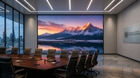 Pantalla LED COB de Alta Frecuencia de Actualización de 7680 Hz, P0.9 P1.25 Ultra HD, Paso de Píxeles Fino, Micro LED, Empalme sin Costuras, para Salas de Conferencias