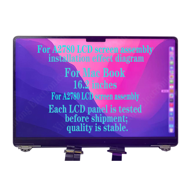 Wholesale for MacBook Pro 2023 New Laptop A2780 LCD Screen Assembly Upper Half A2780 Monitor Screen 16.2 Inch LCD Screen