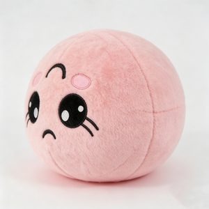 Peluche personalizado con cara triste, esfera de peluche con cara enfadada, juguete de peluche redondo con cara de desaliento - Product Image 2