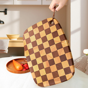 เขียงไม้อะคาเซียกระดานหมากรุกแบบหนาแผ่นไม้ผลไม้ในครัวเขียง - Product Image 3