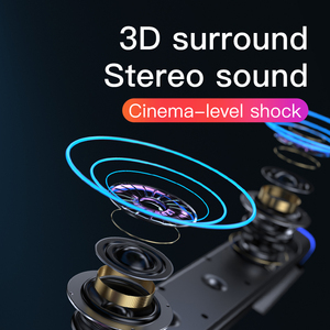 Haut-parleurs pour PC alimentés par USB avec lumières rvb colorées son Surround haut-parleur sans fil pour ordinateur Portable, barre de son pour ordinateur de bureau et Portable - Product Image 3