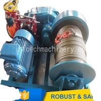 CH JM16 Remorque de remorquage électrique à récupération automatique, Engrenage à pignon, Boîte de vitesses de treuil, Réducteur, Tambour à rainures Lebus, Capacité 16 tonnes, 10 m/min